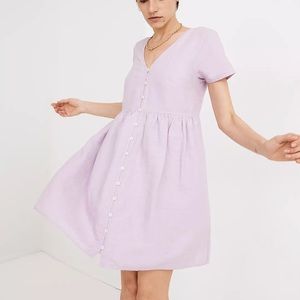 Madewell Alexandra Lavender Linen Dress